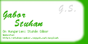 gabor stuhan business card