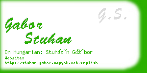 gabor stuhan business card